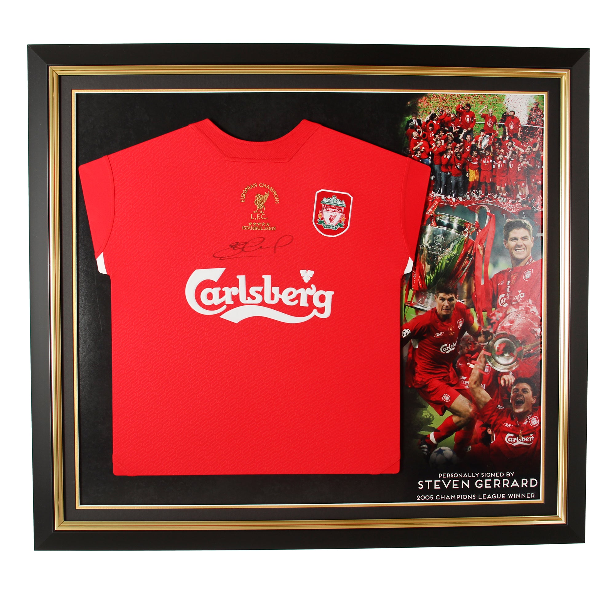 Steven Gerrard Signed Liverpool Shirt - Istanbul 2005 Champions League  Final Num