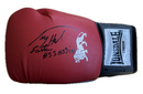 LARRY HOLMES SIGNED BOXING GLOVE LANDSCAPE SIGNATURE LEFT HAND PLM139