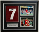KEVIN KEEGAN SIGNED LIVERPOOL NUMBER 7 - FRAMED PRESENTATION - PLM757-SPF1 - DELUXE FRAME