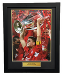 PERSONALLY SIGNED STEVEN GERRARD LIVERPOOL PHOTO - CHAMPIONS LEAGUE 2005 - PLM383-CFB1