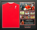 KEVIN KEEGAN FRAMED FRONT SIGNED LIVERPOOL 1973 FOOTBALL SHIRT, CLASSIC BLACK FRAME, PLM513-BFB1