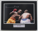 CHRIS EUBANK SIGNED PHOTOGRAPH FIGHTING NIGEL BENN CLASSIC FRAME PLM514-CFB1