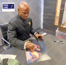 CHRIS EUBANK SIGNED PHOTOGRAPH FIGHTING NIGEL BENN CLASSIC FRAME PLM514-CFB1