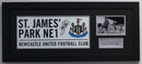 Kevin Keegan OBE Signed Newcastle United "St. James' Park NE1" Street Sign — Framed with COA PLM588-CFB1