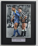 PAUL GASCOIGNE SIGNED PHOTOGRAPH - ICONIC VINNIE JONES MOMENT PLM573
