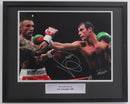 JOE CALZAGHE PERSONALLY SIGNED & FRAMED PHOTOGRAPH OF THE FIGHT WITH MIKKEL KESSLER PLM584-CFB1