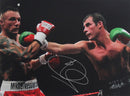 JOE CALZAGHE PERSONALLY SIGNED PHOTOGRAPH OF THE FIGHT WITH MIKKEL KESSLER PLM584