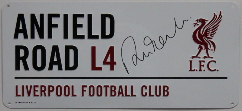 ROBBIE FOWLER PERSONALLY SIGNED LIVERPOOL ANFIELD METAL ROAD SIGN PLM639