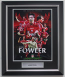 ROBBIE FOWLER PERSONALLY SIGNED LIVERPOOL MONTAGE PHOTOGRAPH FRAMED IN A DELUXE FRAME. PLM648-SPF1