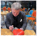 RICKY HATTON SIGNED RED LEFT HANDED BOXING GLOVE - PORTRAIT SIGNATURE
