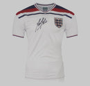 KEVIN KEEGAN FRONT SIGNED ENGLAND 1982 WHITE HOME SHIRT. PLM687