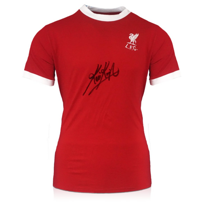 KEVIN KEEGAN FRONT SIGNED LIVERPOOL 1973 FOOTBALL SHIRT PLM688