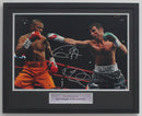 JOE CALZAGHE & ROY JONES Jr. DUEL SIGNED PHOTOGRAPH FRAMED IN A CLASSIC FRAME  PLM72-CFB1