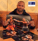 JOE CALZAGHE & ROY JONES Jr. DUEL SIGNED PHOTOGRAPH PLM72