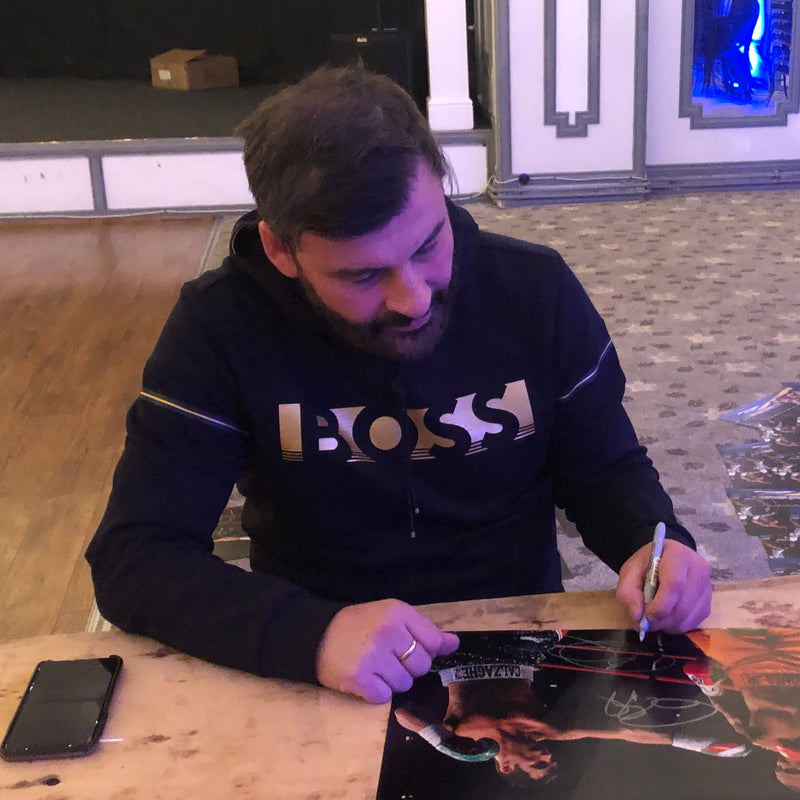 JOE CALZAGHE & ROY JONES Jr. DUEL SIGNED PHOTOGRAPH FRAMED IN A PREMIUM FRAME  PLM72-SPF1