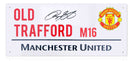 RYAN GIGGS PERSONALLY SIGNED MANCHESTER UNITED METAL STREET SIGN. PLM772