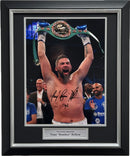 TONY BELLEW SIGNED PHOTOGRAPH - WINNING THE WBC CRUISERWEIGHT TITLE - DELUXE FRAME - PLM792-SPF1