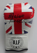 FRANK BRUNO PERSONALLY SIGNED BOXING GLOVE, LEFT HAND VIP UNION JACK