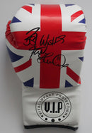 FRANK BRUNO PERSONALLY SIGNED BOXING GLOVE, RIGHT HAND VIP UNION JACK