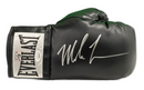 MIKE TYSON PERSONALLY SIGNED BLACK EVERLAST BOXING GLOVE, RIGHT HAND, LANDSCAPE SIGNATURE. PLM915