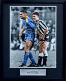 PAUL GASCOIGNE SIGNED PHOTOGRAPH - ICONIC VINNIE JONES MOMENT PLM959-CFB1