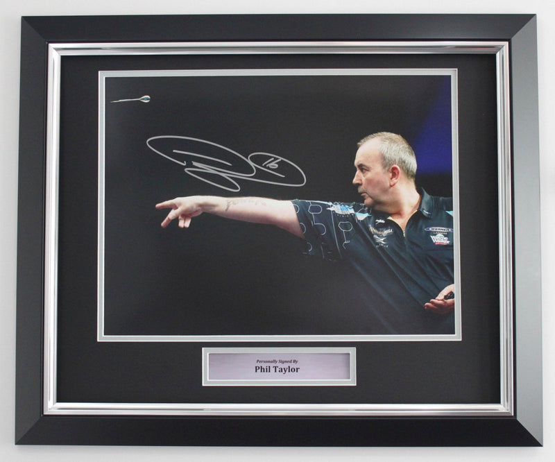 PHIL TAYLOR - PURE - SIGNED PHOTO - DELUXE FRAME
