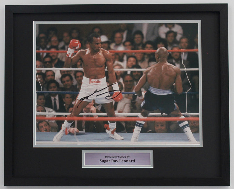 HWC Trading A4 Sugar Ray Leonard Cadeaux photo autographe signée HWC Trading A4 Sugar Ray Leonard Cadeaux photo autographe signée