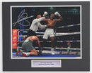 ANTHONY JOSHUA CELEBRATING KLITSCHKO KNOCKDOWN - PRE-FRAMED