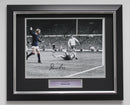 DENIS LAW SIGNED PHOTO GOAL AGAINST ENGLAND