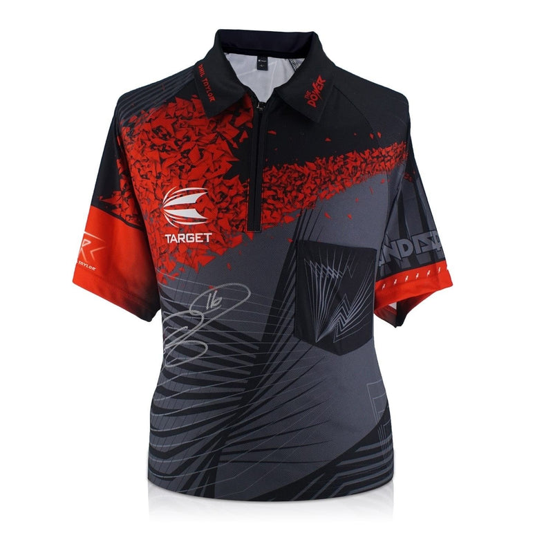 PHIL TAYLOR PERSONALLY FRONT SIGNED DARTS SHIRT -  THE POWER