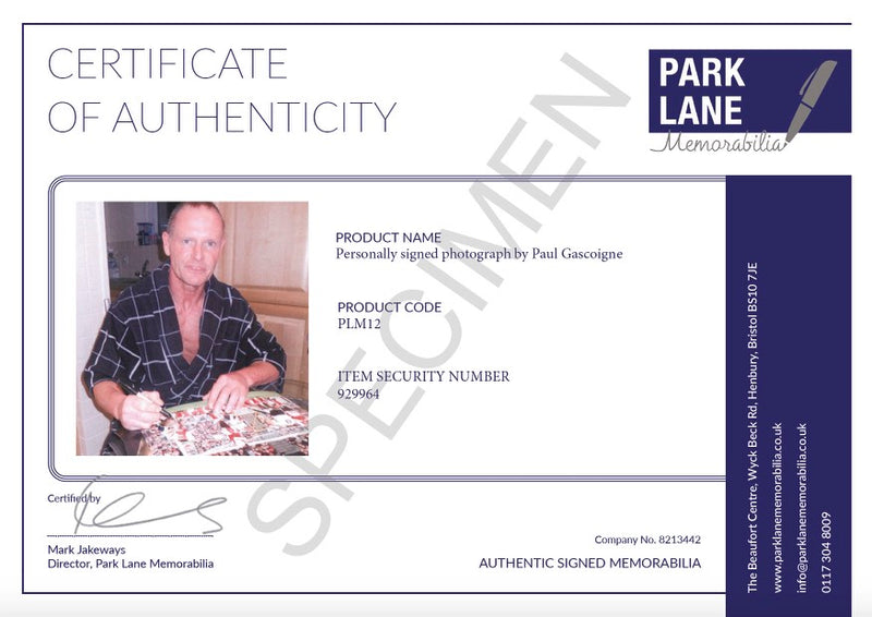 CERTIFICATE OF AUTHENTICITY