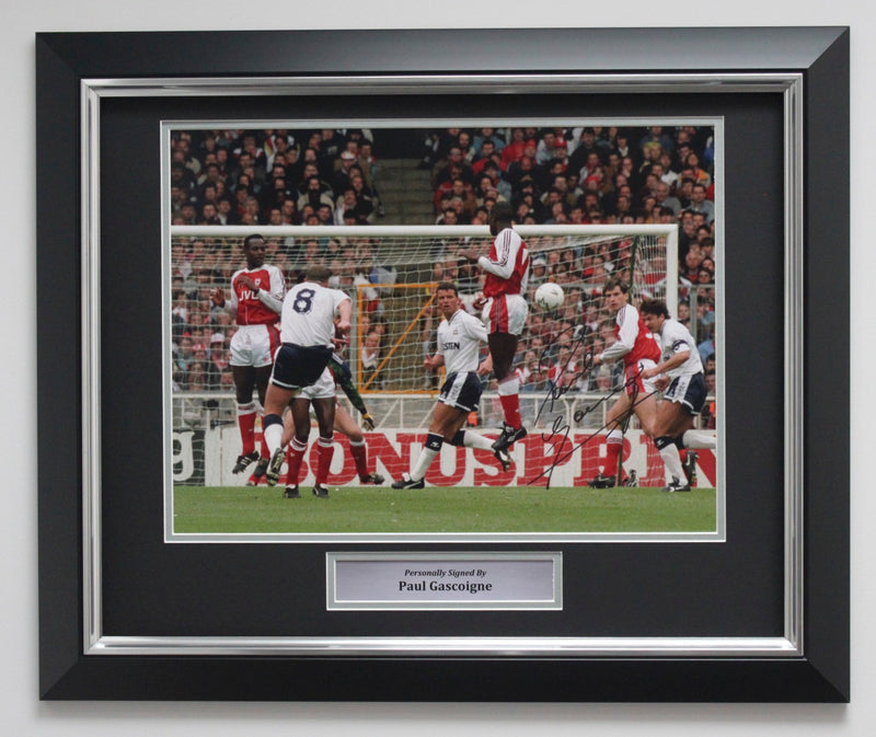 PAUL GASCOIGNE - SPURS VS ARSENAL - DELUXE FRAME