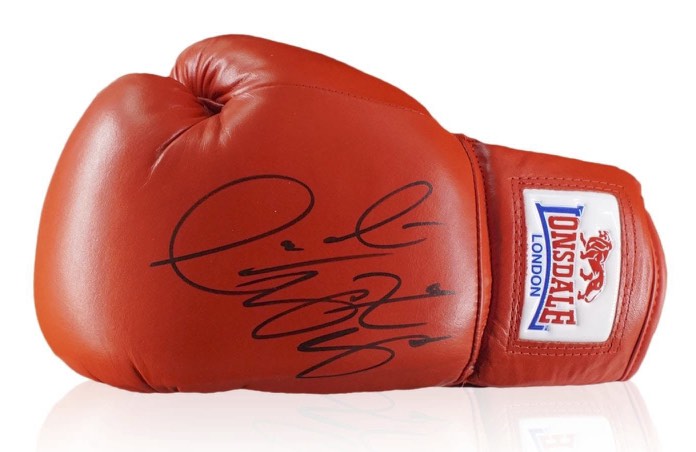 DEONTAY WILDER SIGNED RED BOXING GLOVE