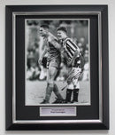 PAUL GASCOIGNE SIGNED - CROWN JEWELS - BLACK & WHITE PHOTO - PREMIUM FRAME