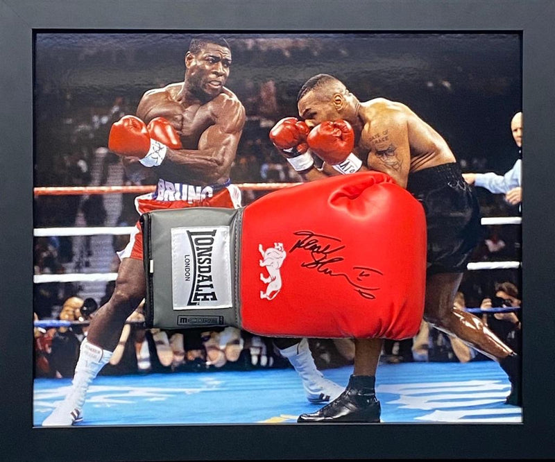 FRANK BRUNO RIGHT HAND LONSDALE RED BOXING GLOVE IN 