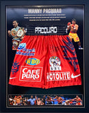 MANNY PACQUAIO - RED BOXING SHORTS - BESPOKE FRAME
