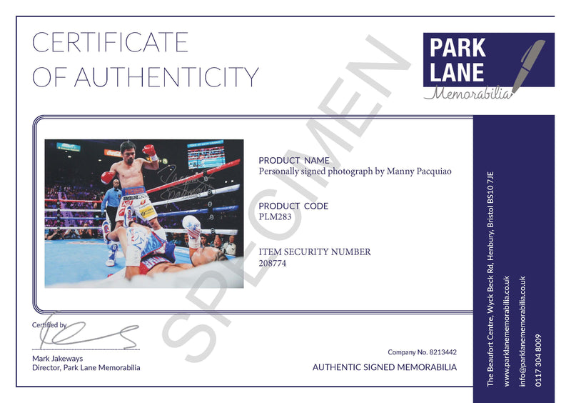 CERTIFICATE OF AUTHENTICITY