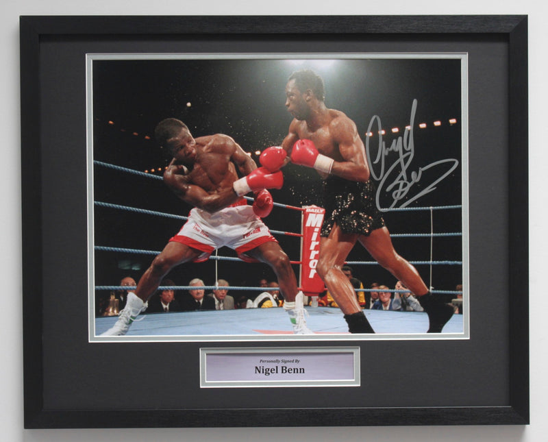 NIGEL BENN VS CHRIS EUBANK - SIGNED BY NIGEL BENN - CLASSIC FRAME