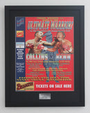NIGEL BENN - STEVE COLLINS  DUEL SIGNED FIGHT POSTER - CLASSIC FRAME