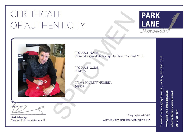 CERTIFICATE OF AUTHENTICITY