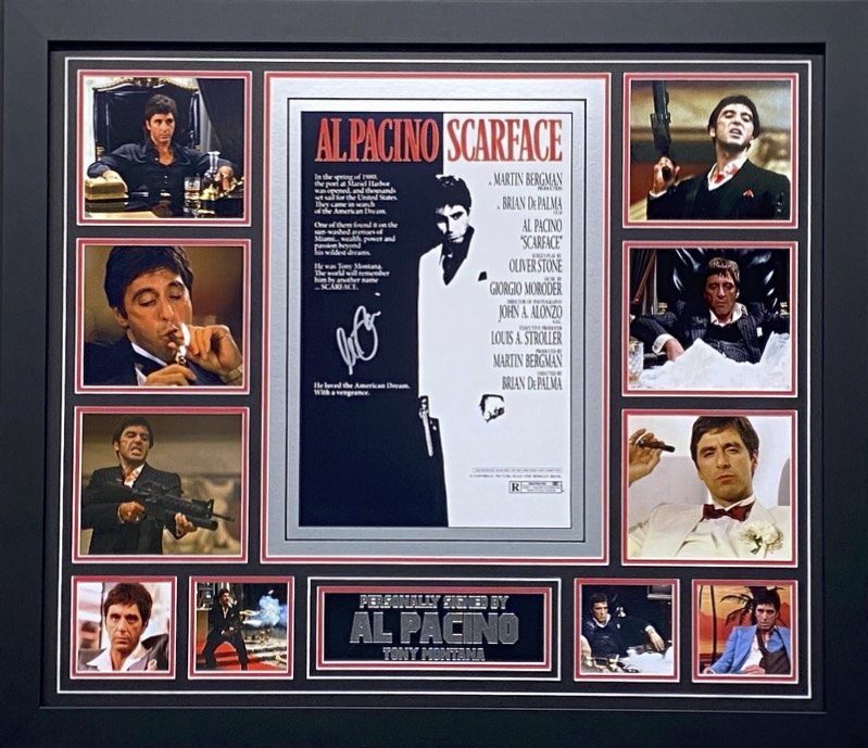 Scarface movie signed poster by Al Pacino