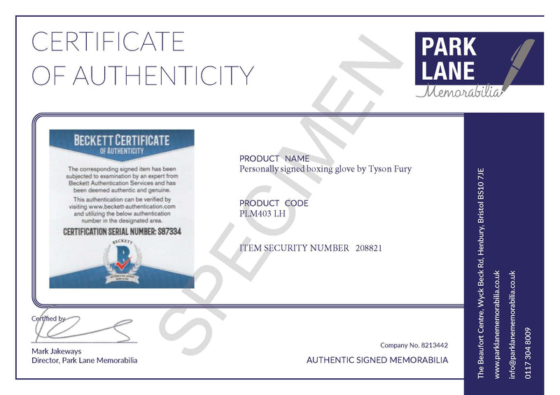 CERTIFICATE OF AUTHENTICITY