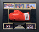 SUGAR RAY LEONARD, ROBERTO DURAN & THOMAS HEARNS  - SIGNED BOXING GLOVE - LANDSCAPE SIGNATURE - LEFT HAND - 