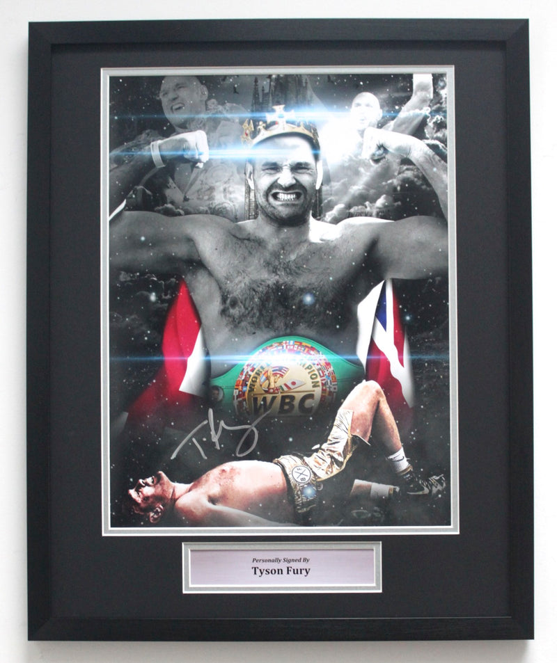 TYSON FURY - 16X12 PHOTO MONTAGE - WBC CHAMPION - CLASSIC FRAME