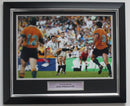 JONNY WILKINSON SIGNED PHOTO - 2003 RUGBY WORLD CUP - ON ITS WAY - DELUXE FRAME