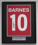 JOHN BARNES PERSONALLY SIGNED - LIVERPOOL PORTRAIT SHIRT PRINT - CLASSIC FRAME