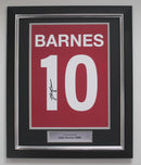 JOHN BARNES PERSONALLY SIGNED - LIVERPOOL PORTRAIT SHIRT PRINT - PREMIUM FRAME