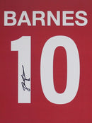 JOHN BARNES PERSONALLY SIGNED - LIVERPOOL PORTRAIT SHIRT PRINT