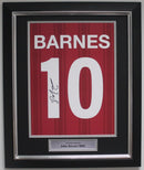 JOHN BARNES PERSONALLY SIGNED - LIVERPOOL PORTRAIT SHIRT PRINT - PREMIUM FRAME