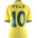PELÉ PERSONALLY SIGNED BRAZIL FOOTBALL SHIRT, REAR SIGNED